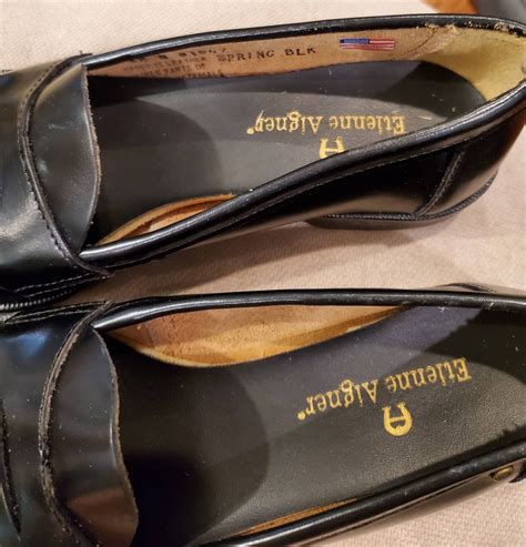 Vintage Etienne Aigner Black Leather Penny Loafers Size N Etsy