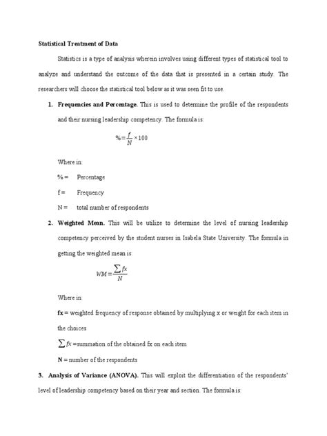 Statistical Treatment of Data | PDF