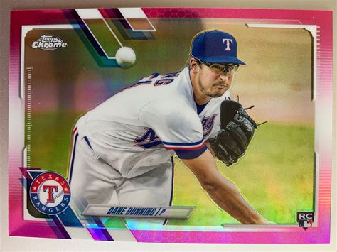 Dane Dunning Topps Chrome Baseball Pink Refractor Rookie Rc Ebay