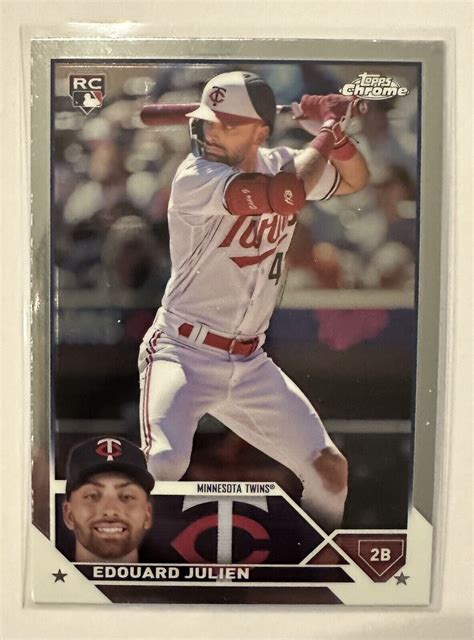 2023 Topps Chrome Update Usc79 Edouard Julien Rc Minnesota Twins Ebay