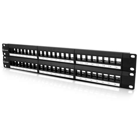 NewYork Cables 48 Port Keystone Jack Blank Patch Panel Cat5e Cat6 RJ45