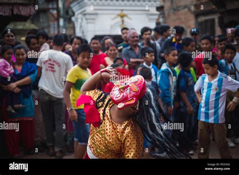 Kathmandunepal Aug 172018 Lakhey Dance Is One Of The Most Popular