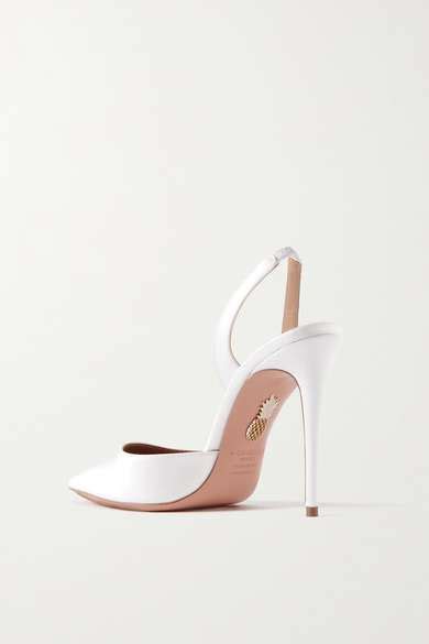 AQUAZZURA So Nude Satin Slingback Pumps NET A PORTER