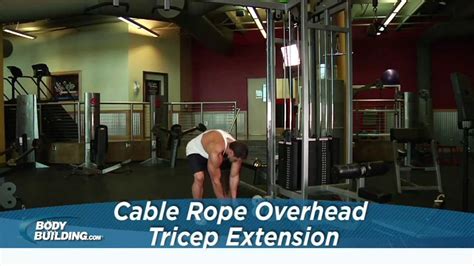 Cable Rope Overhead Tricep Extension Tricep Exercise Bodybuilding