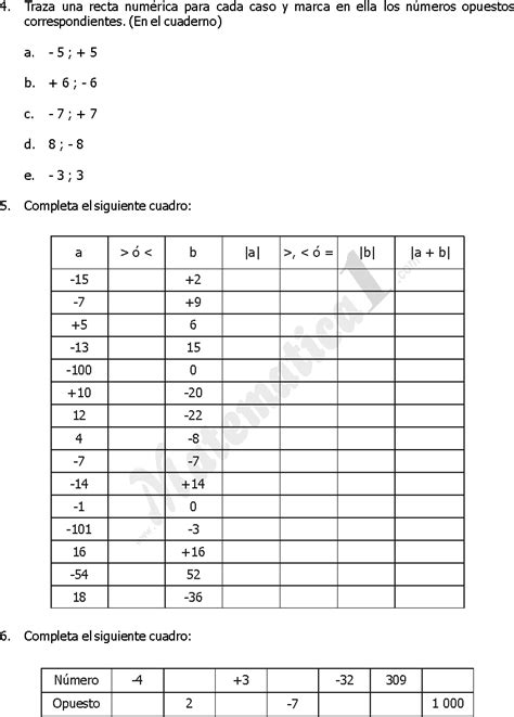 CONJUNTO DE LOS NUMEROS ENTEROS EJERCICIOS PDF