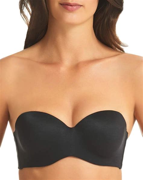 Finelines Memory Strapless Bra Black Curvy