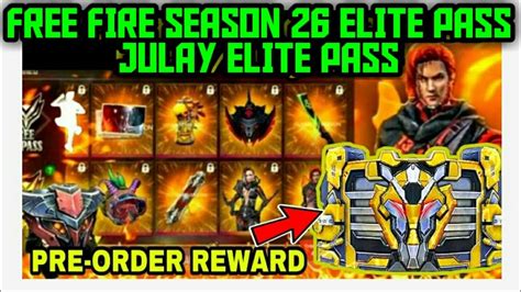 Free Fire Season Elite Pass Full Review July Elite Pass Pre Order