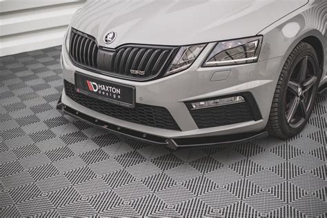 Przedni Splitter dokładka ABS wer 2 Skoda Octavia RS Mk3 Facelift