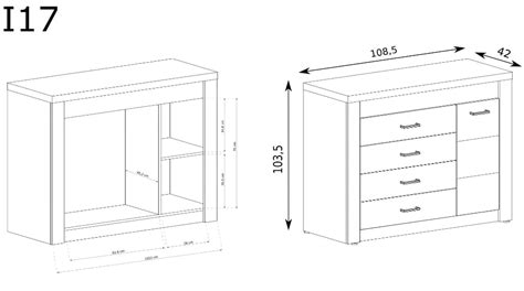 Komoda Z Szufladami Szeroko Cm Indianapolis I Jesion Jasny
