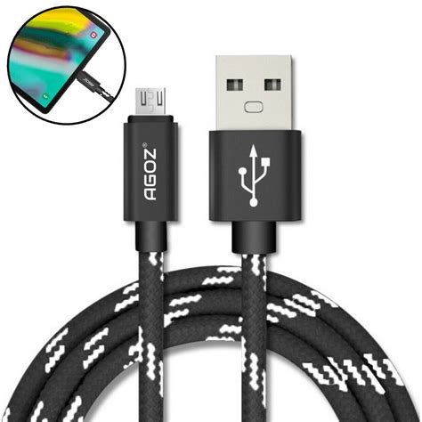 Agoz 4ft Durable Braided Micro Usb Fast Charging Charger Data Sync Cable Cord For Amazon Kindle