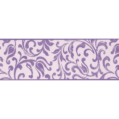 Acanthus Purple Self Adhesive Border As Creation