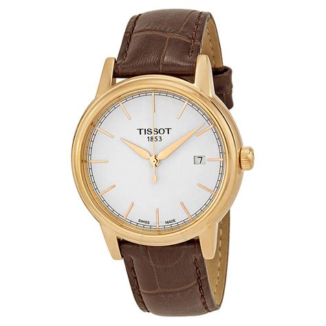 Tissot Carson White Dial Brown Leather Mens Watch T0854103601100 Carson T Classic Tissot