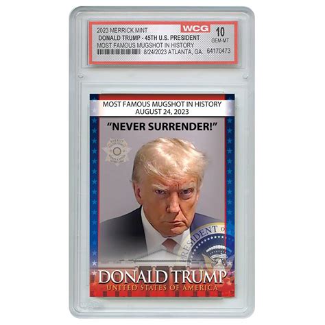 Amazon.com: Trump Mugshot Collector Trading Card - Graded Gem Mint 10 ...