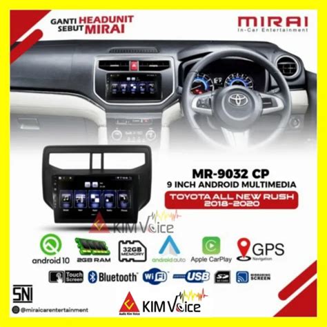 Head Unit Android Mirai Inch Oem New Rush Terios Up Soket Pnp