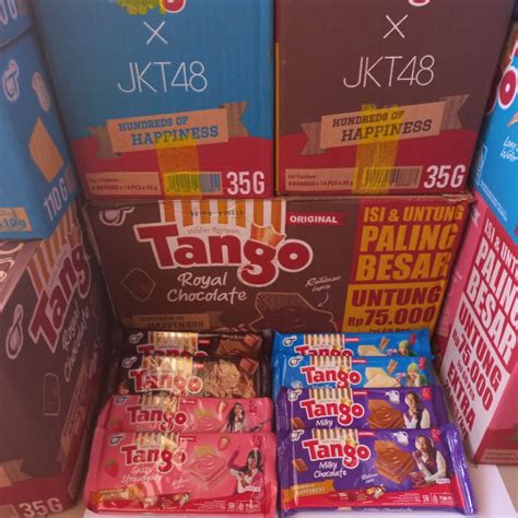 Jual Wafer Tango 35 Gram Kemasan JKT 48 1 Dus Isi 78 Pcs Shopee Indonesia