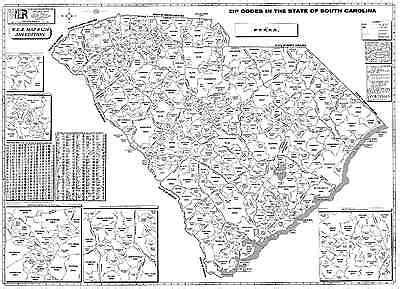 South Carolina County Map With Zip Codes