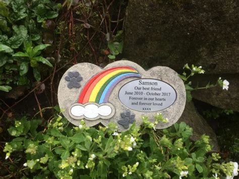 Personalisierte Regenbogenbr Cke Stein Denkmal F R Hund Haustier Mit