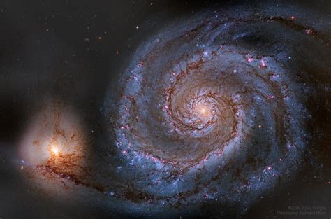 M51 The Whirlpool Galaxy From Hubble Rafael Bustamante