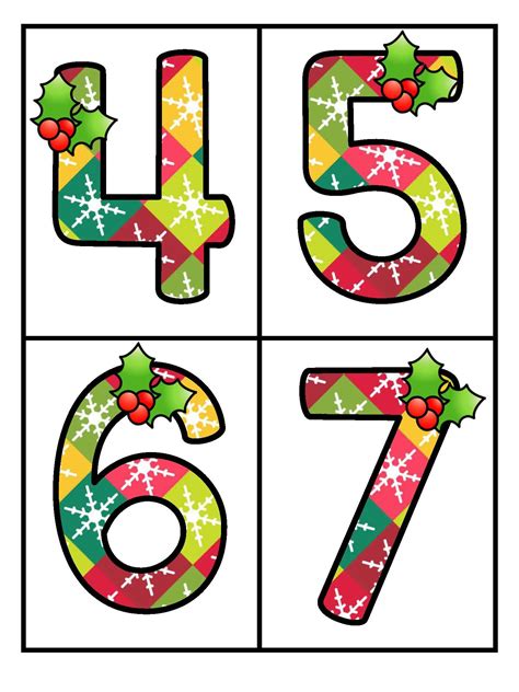 Printable Christmas Numbers