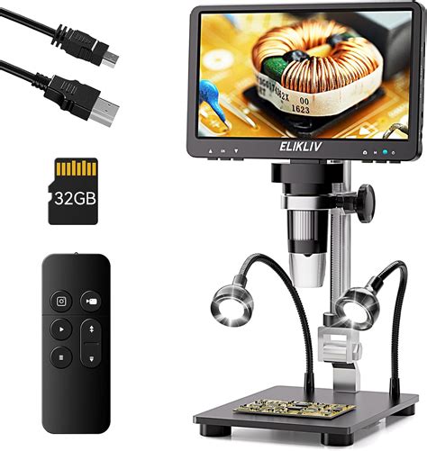 Elikliv Edm Pro Hdmi Digital Microscope X Coin Microscope For