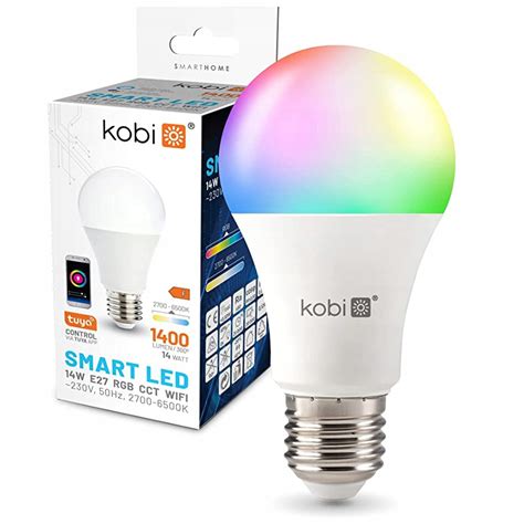 Żarówka Wifi Tuya LED RGB Smart Home 14W E27 KOBI Inteligentna żarówka