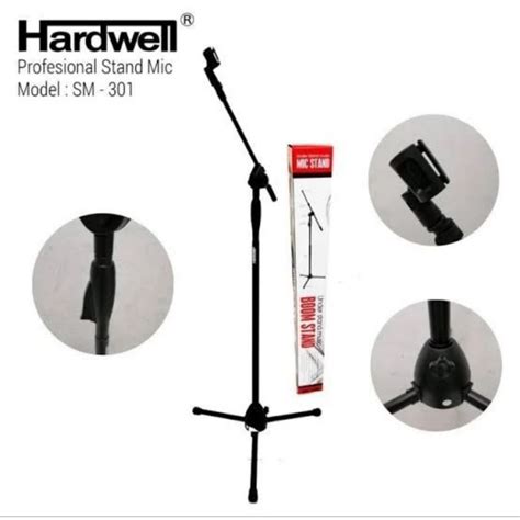 Jual Stand Mic Lantai Hardwell Sm Model Pencet Hydronic Full Besi