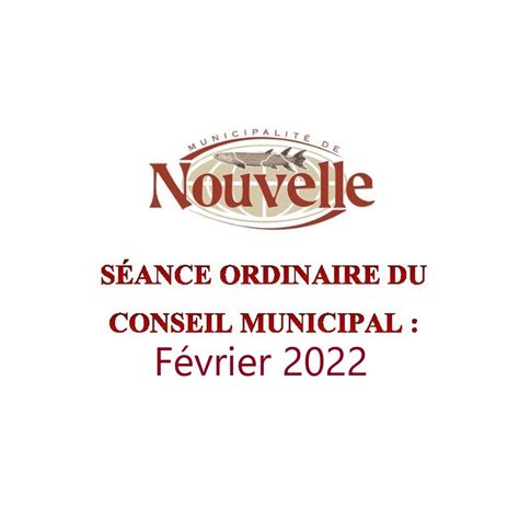 S Ance Ordinaire Du Conseil Municipal Suppl Mentaire F Vrier