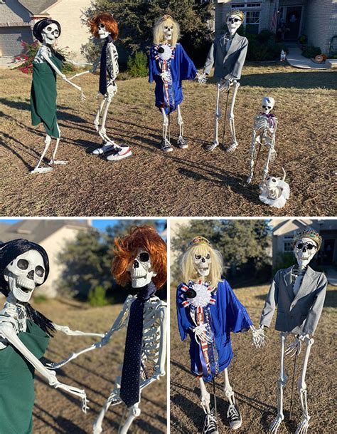 31 Funny Skeleton Scenes Created By This Family From Texas In The Lead Up To Halloween | Bored Panda