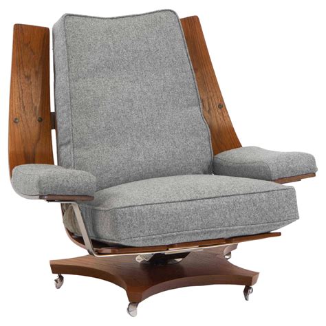 Vintage G Plan Housemaster Swivel Lounger Armchair Teak Chrome Wool No1 For Sale At 1stdibs