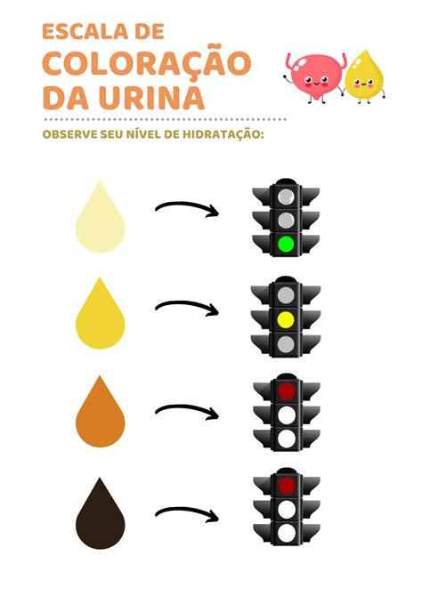 ESCALA DE COLORAÇÃO DA URINA INSTRUA SEUS PACIENTES