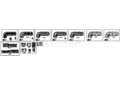 某五层商住楼建筑扩初图，10张图纸住宅小区土木在线