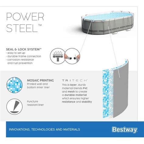 Zwembad Power Steel Set Ovaal Grijs 549 Cm Blokker