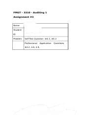 Homework Assignment 3 Pdf LOMoARcPSD 10160543 FMGT 3310 Auditing