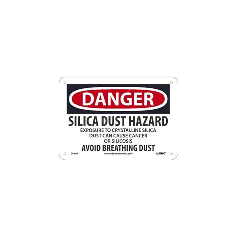 Nmc D Danger Silica Dust Hazard Sign