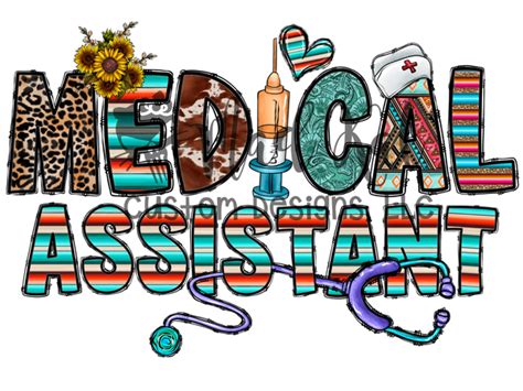 Medical Assistant Sublimation Transfer Mad Kat Custom Designs Llc