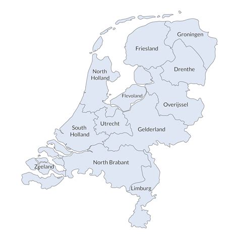 netherlands map map  holland  administrative regions  png