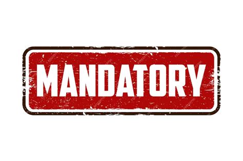 Premium Vector | Mandatory grunge rubber stamp on white background ... 