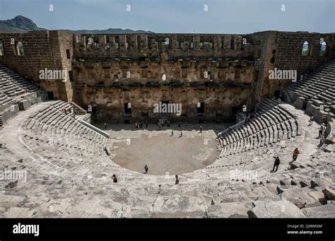 The Magnificent Roman Theatre At The Ancient City Of Aspendos In The