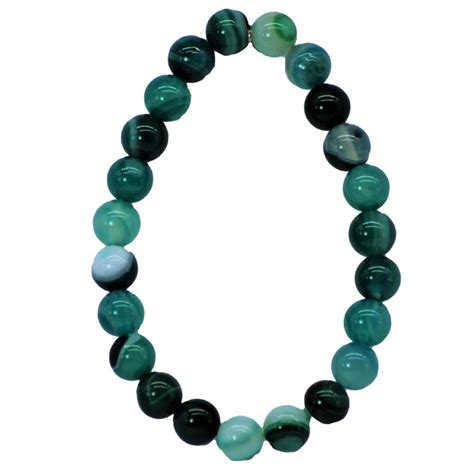 Bracelet Agate Verte Litoth Rapie Pierre Semi Pr Cieuse