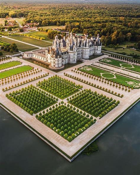 The Symmetry Of The Garden At Chateu De Chambord In France Chambord