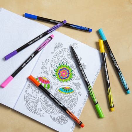 Kit dÉcriture avec 8 Stylos Feutres Pointe Fine x4 et Pointe Moyenne