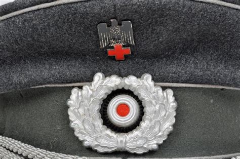 Regimentals GERMAN WWII RED CROSS OFFICERS VISOR CAP