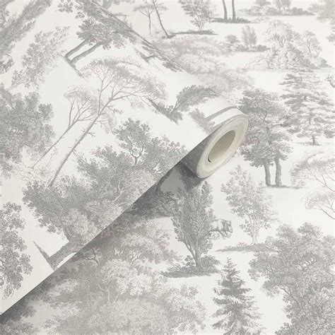 Muriva Oakley Taupe Wallpaper Wilko