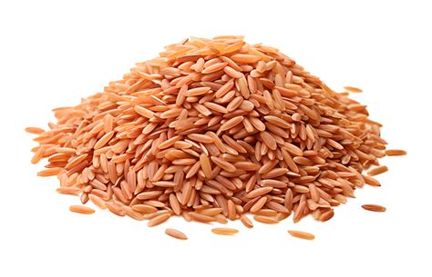brown rice grains isolated  transparent background  png