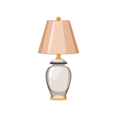 Furniture Vintage Table Lamp Cartoon Vector Illustration 20294674