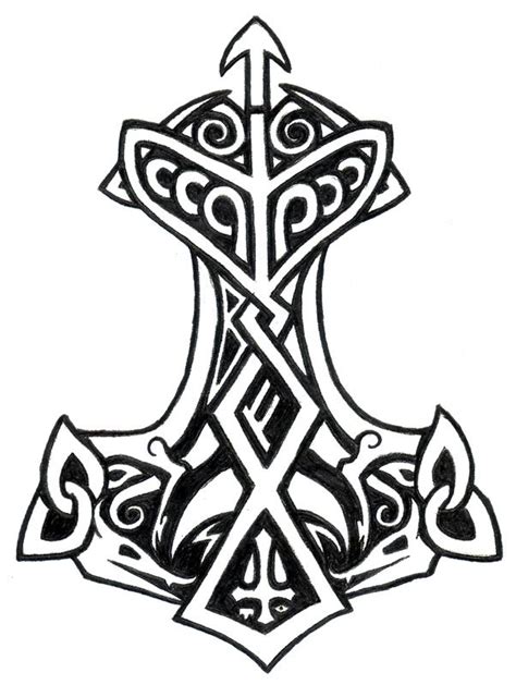 Thor S Hammer Version 2 Viking Symbols And Meanings Nordic Symbols