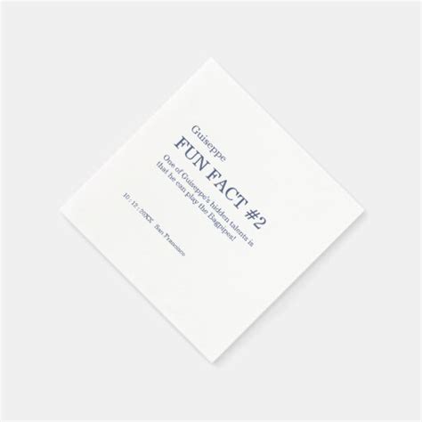 50 And Fabulous 50th Birthday Fun Fact Napkins Zazzle