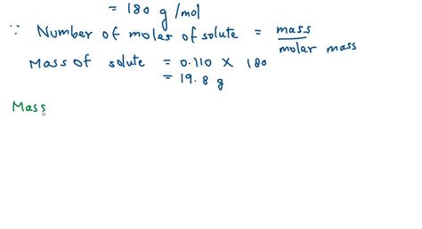 Solved Calculate Concentration Of Aqueous Solution Of Glucose Obtained