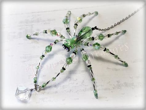 Spiders Peri Dot Crystal Spider Beaded Spider Christmas Spider Sun