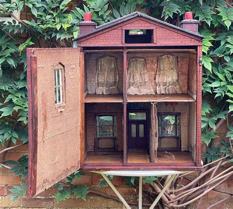 Antique Victorian Dolls House With Fenced Front Garden C 1890 Antiquedollshouse